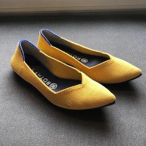 Rothy’s The Point Flat marigold yellow size 8.5